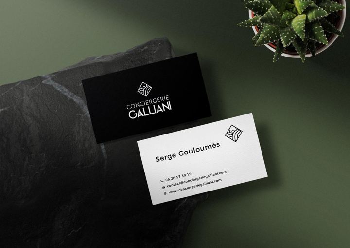 Cartes de visite Conciergerie Galliani